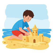 building a sandcastle
